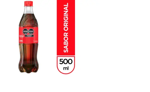 GASEOSA COCA COLA ORIGINAL X 500 ML.